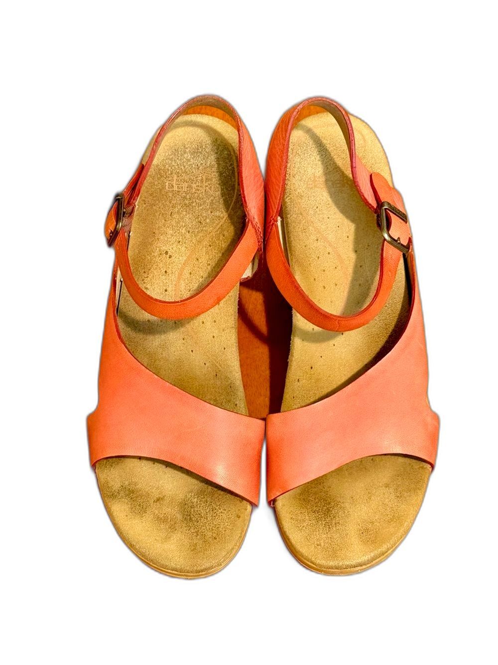Dansko Tasha Tangerine Sandal Heels Sz 39 - Picture 3 of 7